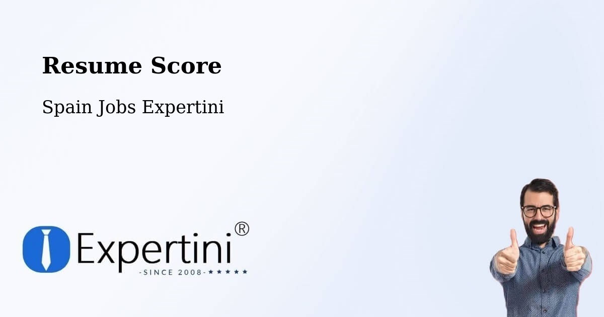 Resume Score & Job Description Match Tool – Cedillo - Spain Jobs Expertini